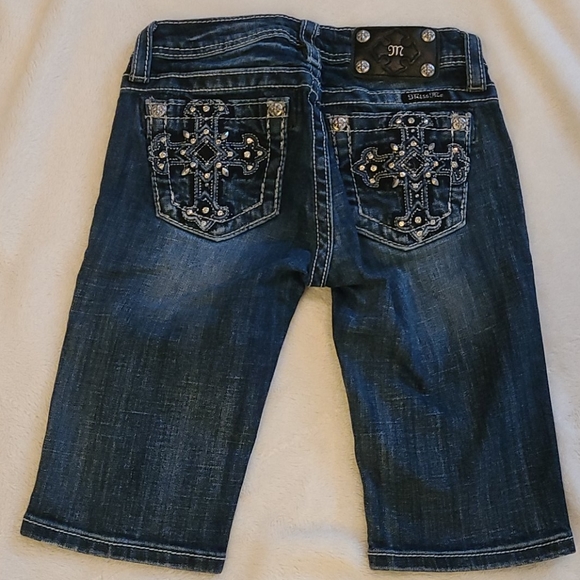 Miss Me Girl's Bermuda Cropped Shorts Size 12 - Picture 8 of 9